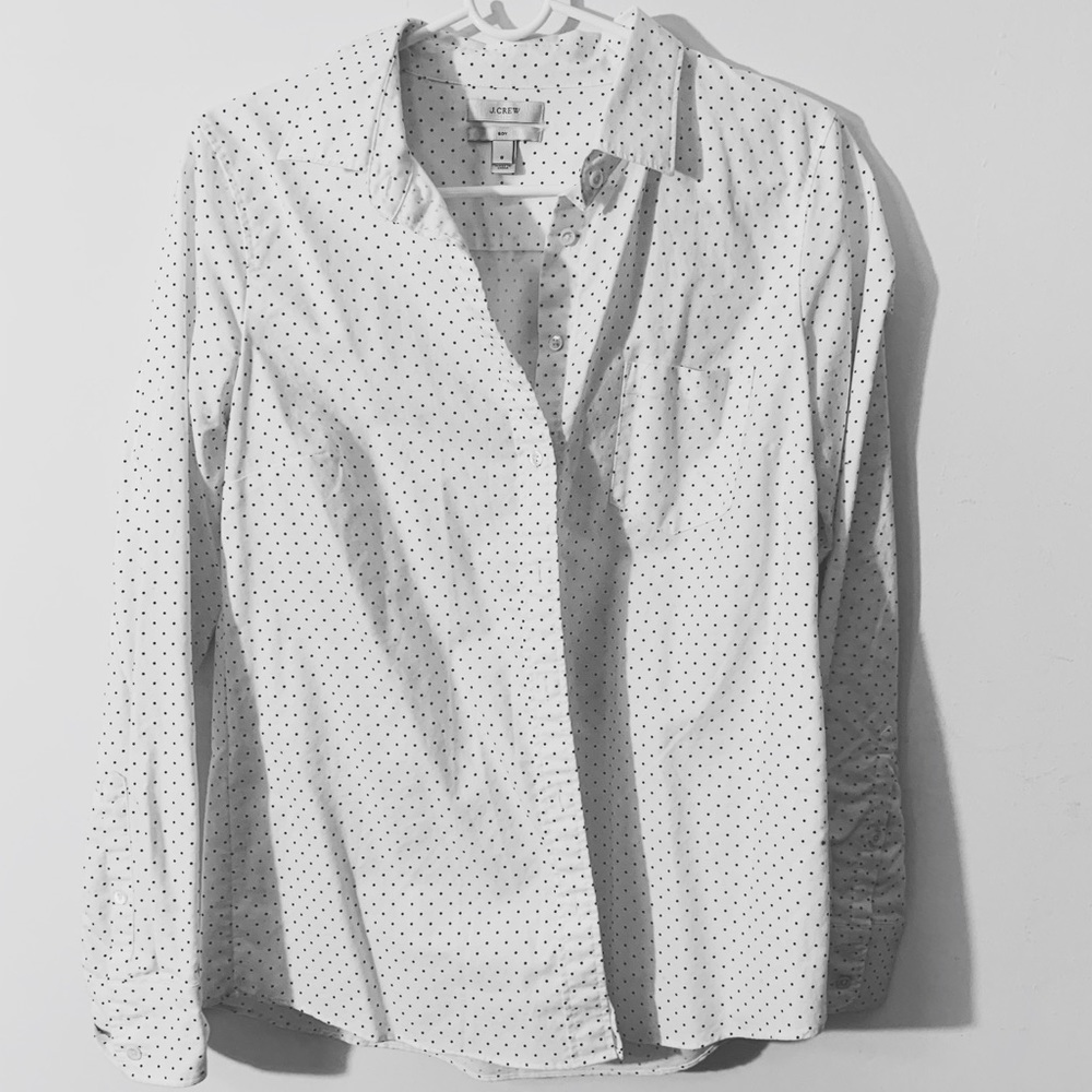 [J.Crew] polka dot shirt